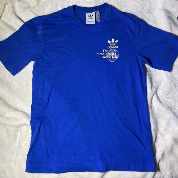 Adidas Originals Trefoil Blue Short Sleeve Graphic Tee - Picture 4 of 9